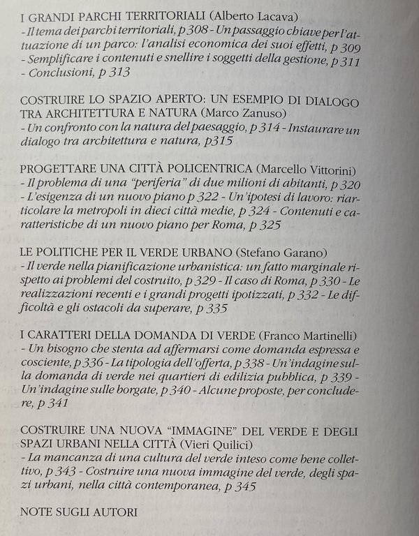 METROPOLI E QUALITÀ DELL'AMBIENTE