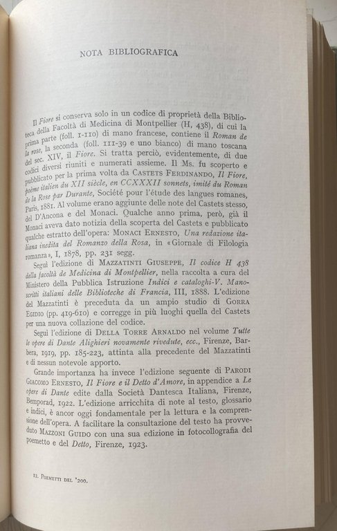 POEMETTI DEL DUECENTO: IL TESORETTO, IL FIORE, L'INTELLIGENZA.