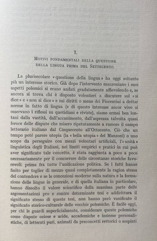 DISCUSSIONI LINGUISTICHE DEL SETTECENTO