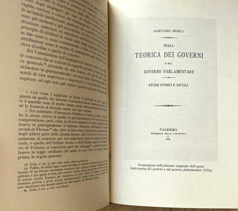 SCRITTI POLITICI: TEORICA DEI GOVERNI E GOVERNO PARLAMENTARE, ELEMENTI DI …