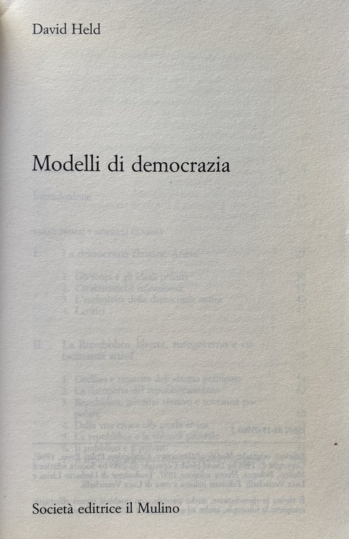 MODELLI DI DEMOCRAZIA