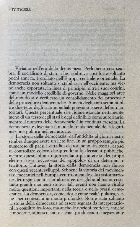 MODELLI DI DEMOCRAZIA