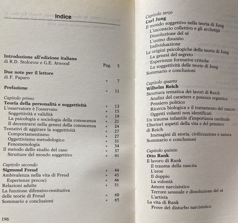 VOLTI NELLE NUVOLE. L'INTERSOGGETTIVITÀ NELLA TEORIA DELLA PERSONALITÀ