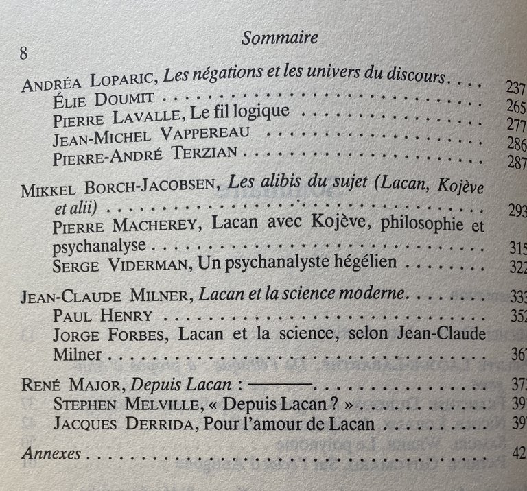 LACAN AVEC LES PHILOSOPHES