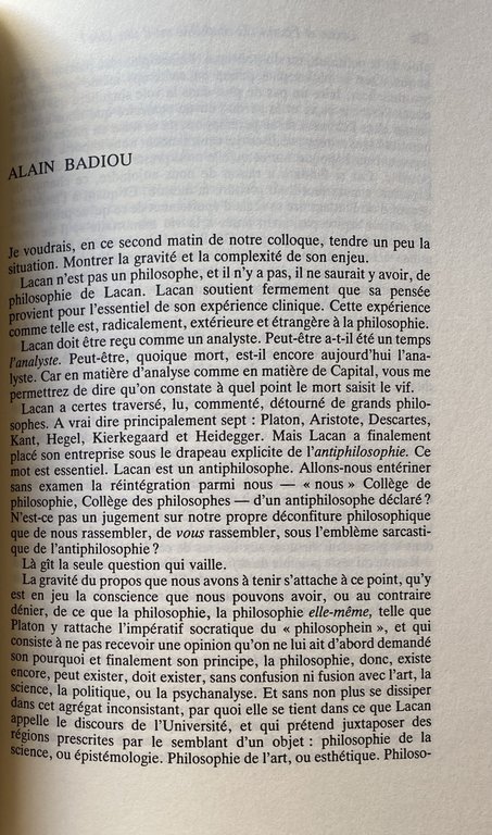 LACAN AVEC LES PHILOSOPHES