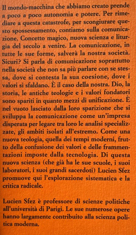 CRITICA DELLA COMUNICAZIONE