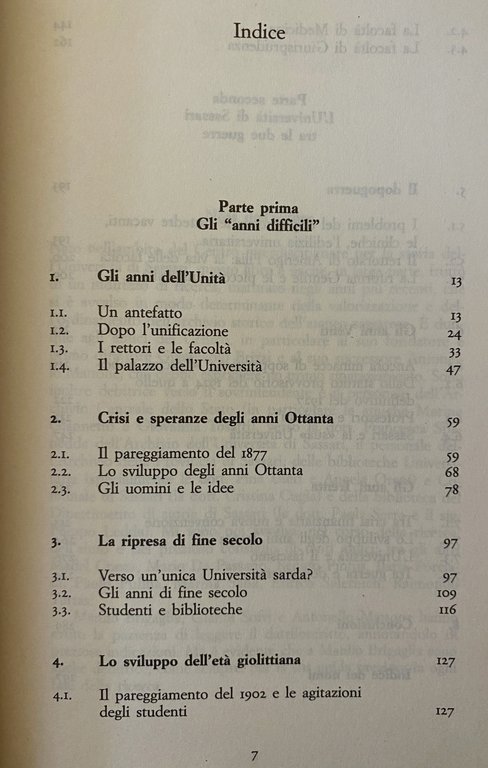 STORIA DELL'UNIVERSITÀ DI SASSARI 1859-1943