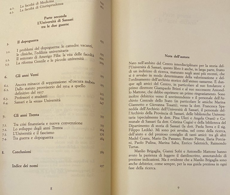 STORIA DELL'UNIVERSITÀ DI SASSARI 1859-1943