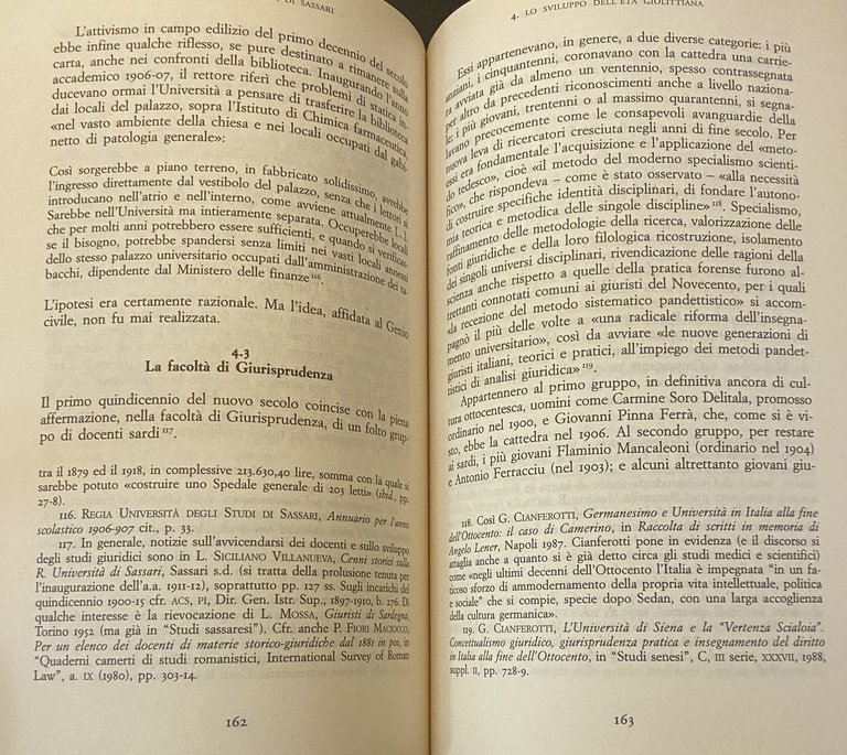 STORIA DELL'UNIVERSITÀ DI SASSARI 1859-1943