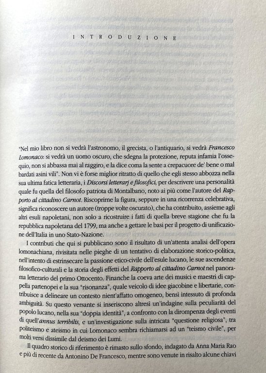 LA MISURA DELLO SGUARDO. FRANCESCO LOMONACO E IL PENSIERO EUROPEO