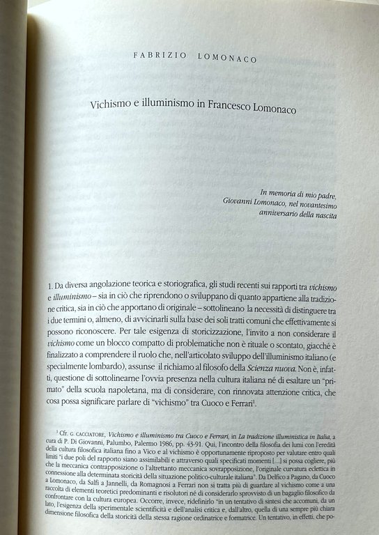 LA MISURA DELLO SGUARDO. FRANCESCO LOMONACO E IL PENSIERO EUROPEO