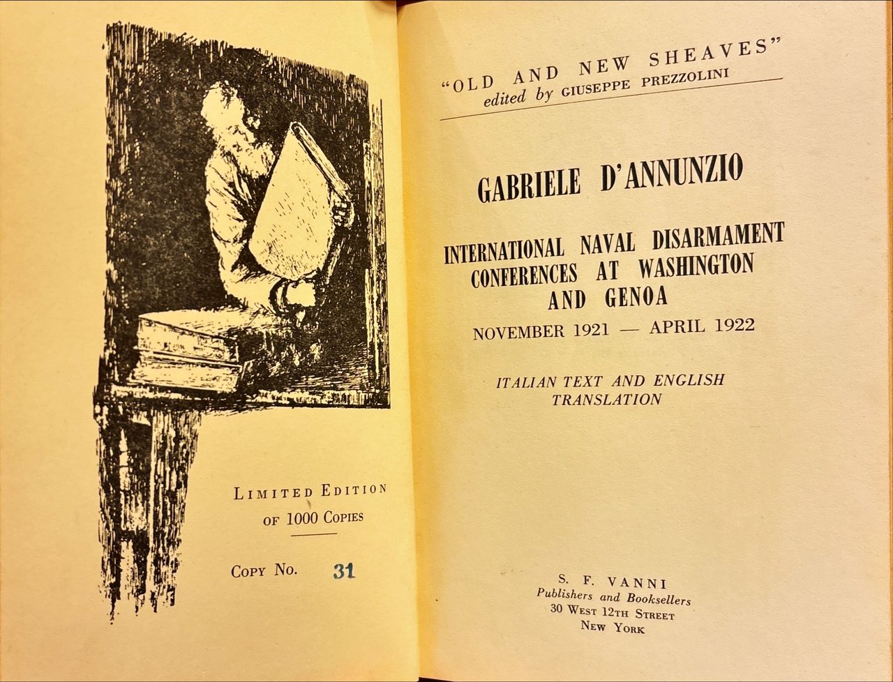International naval disarmament conferences at Washington and Genoa. Novembre 1921 …