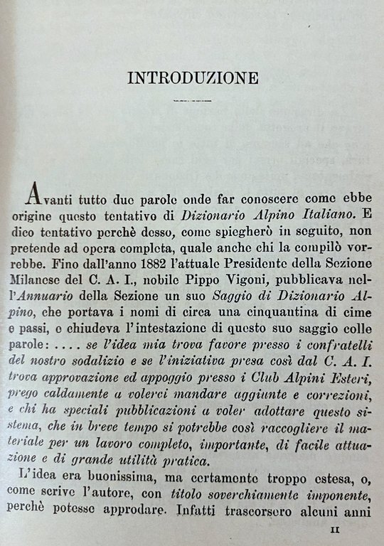 DIZIONARIO ALPINO ITALIANO: VETTE E VALICHI ITALIANI, VALLI LOMBARDE E …