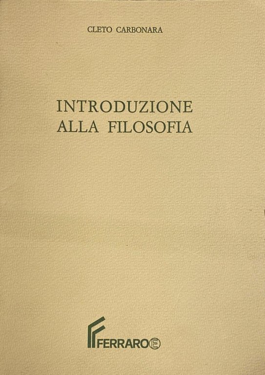 INTRODUZIONE ALLA FILOSOFIA