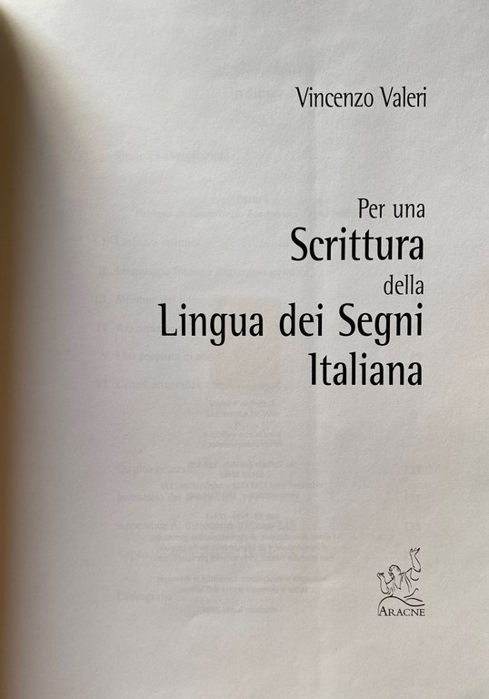 PER UNA SCRITTURA DELLA LINGUA DEI SEGNI ITALIANA