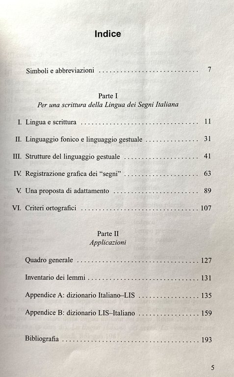 PER UNA SCRITTURA DELLA LINGUA DEI SEGNI ITALIANA