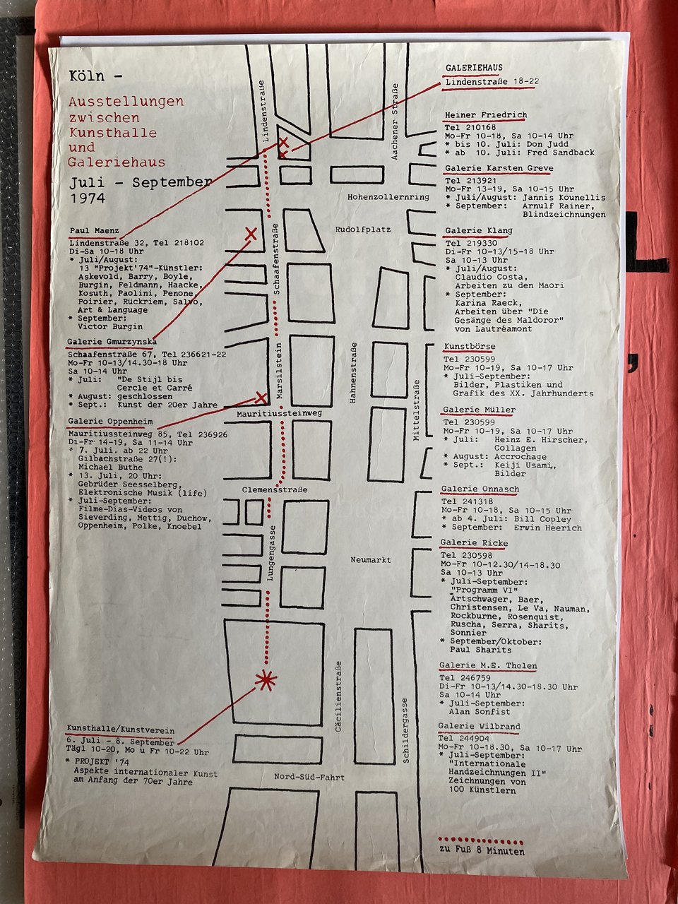 Manifesto / Poster 85 x 60 cm. Projekt '74 Ausstellungen …