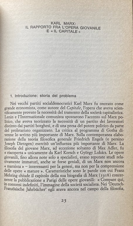 MARX E IL MARXISMO. DALLA FILOSOFIA DEL PROLETARIATO ALLA WELTANSCHAUUNG …