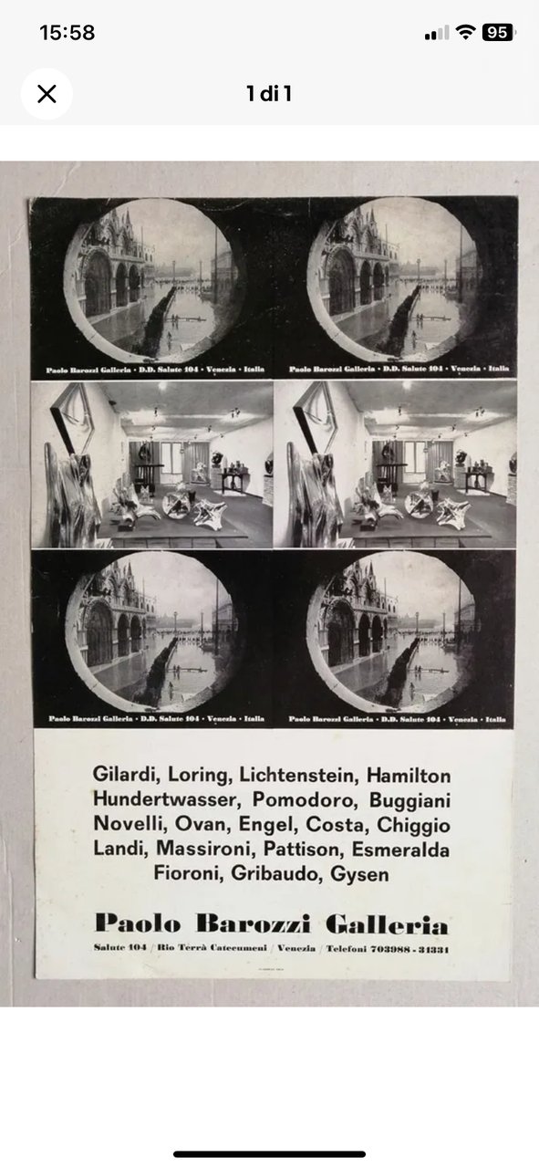 Manifesto / Poster 49 x 30 cm. dell'esposizione collettiva alla …