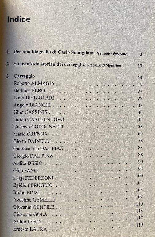 PER UNA BIOGRAFIA DI CARLO SOMIGLIANA