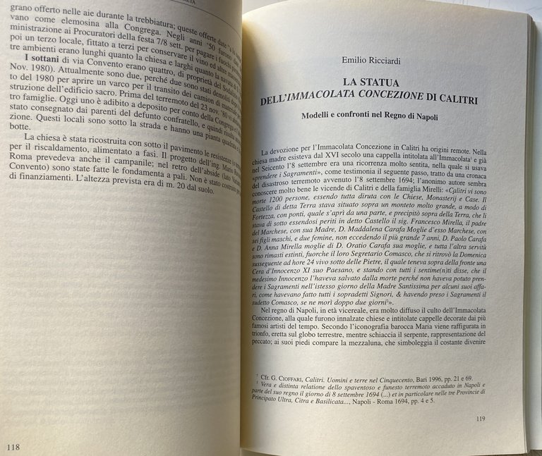 L'ARCICONFRATERNITA DELL'IMMACOLATA CONCEZIONE DI CALITRI. STUDI SULLA STORIA E LA …