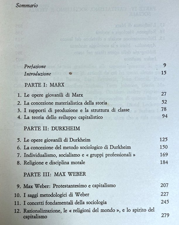 CAPITALISMO E TEORIA SOCIALE. MARX, DURKHEIM E MAX WEBER