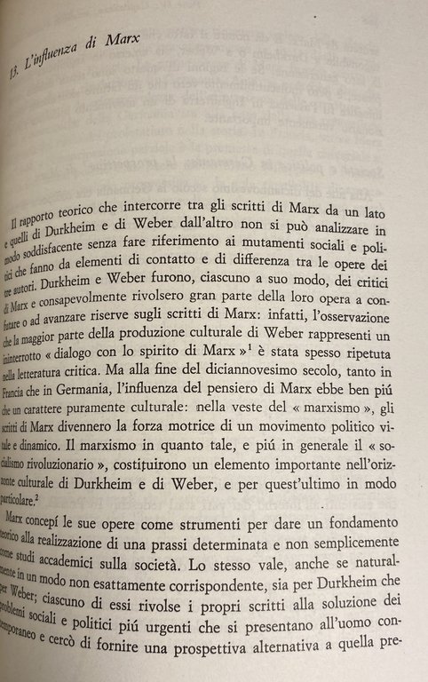 CAPITALISMO E TEORIA SOCIALE. MARX, DURKHEIM E MAX WEBER