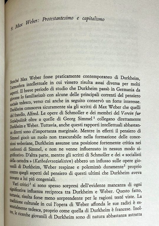 CAPITALISMO E TEORIA SOCIALE. MARX, DURKHEIM E MAX WEBER