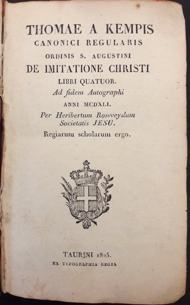 De Imitatione Christi libri quatuor. Ad fidem autographi anni MCDXLI. …