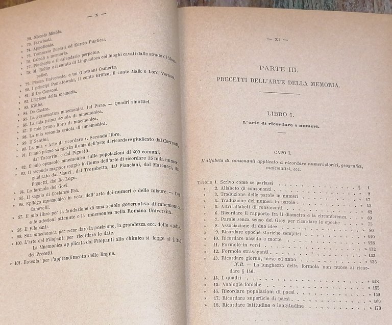 L'arte della memoria. Filosofia - Storia - Precetti - Appendici.