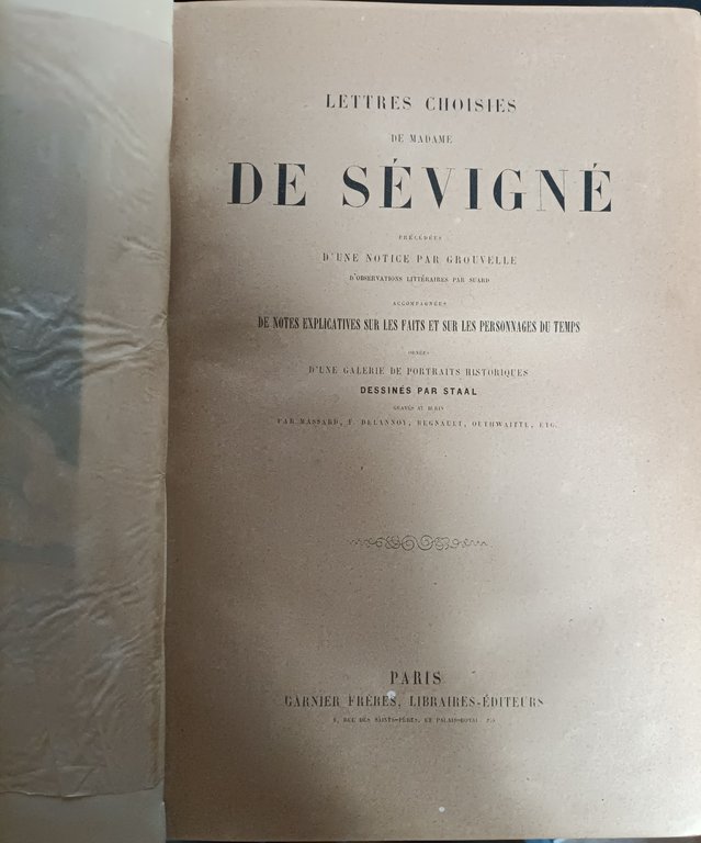 Lettres choisies de madame De Sévigne
