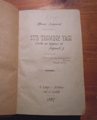 SUB TEGMINE FAGI (SOTTO UN TEGAME DI FAGIUOLI)