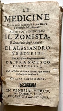 Le Medicine che da tutti gl’Animali si può cavare à …