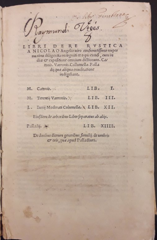 Libri de re rustica a Nicola Angelio viro consumatissimo nuper …