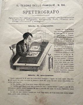 Lo Spettrografo. Apparecchio semplicissimo per copiare perfettamente qualunque litografia, fotografia, …