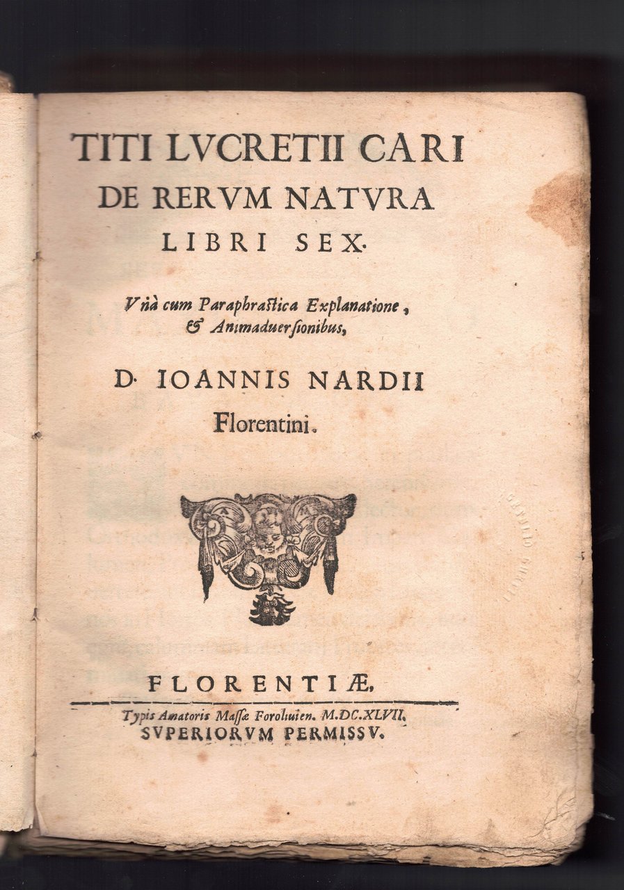 Titi Lucretii Cari De Rerum Natura libri sex una cum …