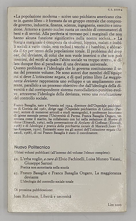 La maggioranza deviante. L'ideologia del controllo sociale totale