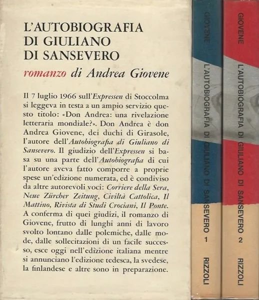 L'autobiografia di Giuliano di Sansevero - Voll.1 e 2