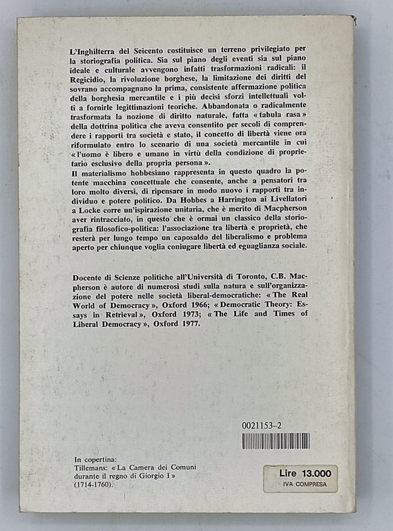 Libertà e proprietà alle origini del pensiero borghese