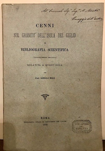 Cenni sul granito dell’Isola del Giglio e bibliografia scientifica (principalmente …