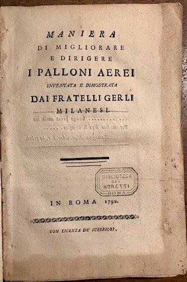 Maniera di migliorare e dirigere i palloni aerei inventata e …