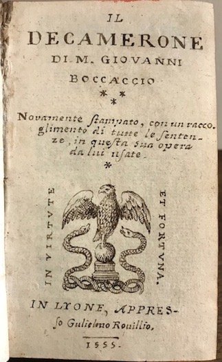 Il Decamerone di m. Giovanni Boccaccio. Nuovamente stampato, con un …