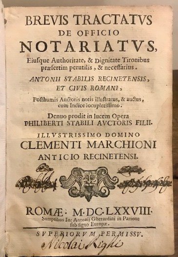 Brevis Tractatus De Officio Notariatus, eiusque authoritate, & dignitate Tironibus …