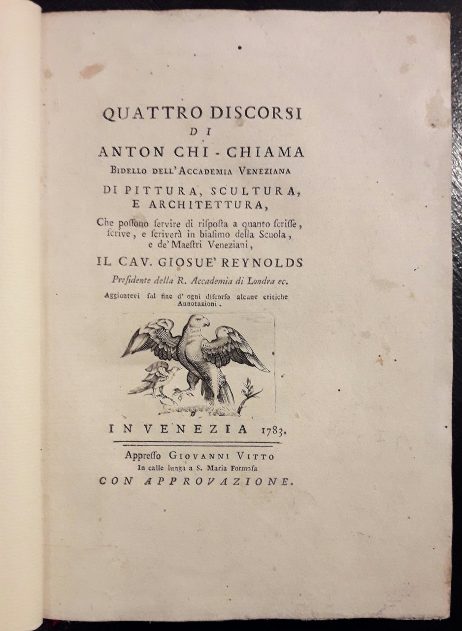 Quattro discorsi di Anton Chi - Chiama Bidello dell'Accademia Veneziana …