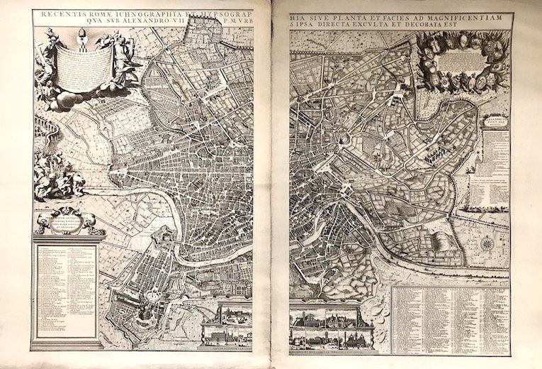 Recentis Romae ichnographia et hypsographia sive planta et facies ad …