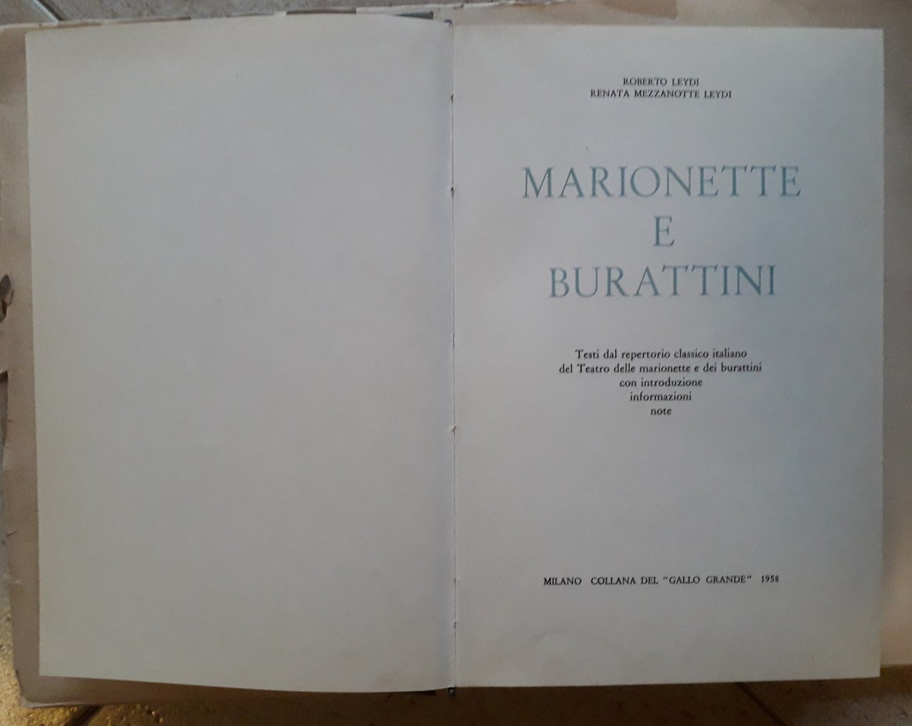 Marionette e burattini Testi del repertorio classico italiano del Teatro …