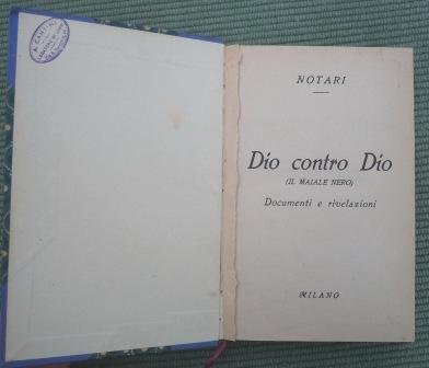 DIO CONTRO DIO (IL MAIALE NERO) DOCUMENTI E RIVELAZIONI
