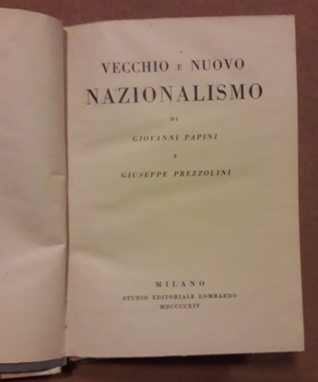 Vecchio e nuovo Nazionalismo