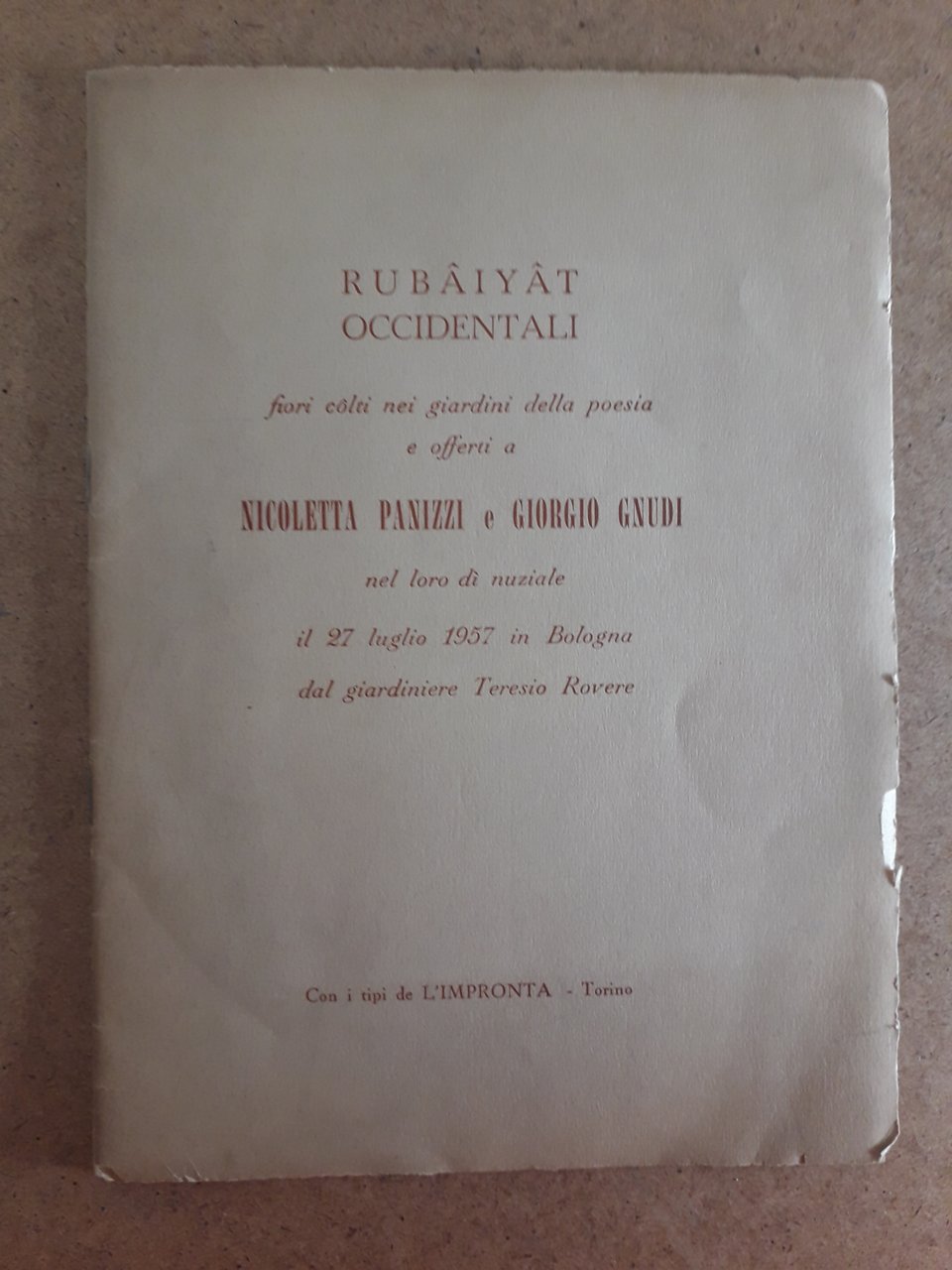 Rubayiat occidentali fiori colti nei giardini della poesia e offerti …