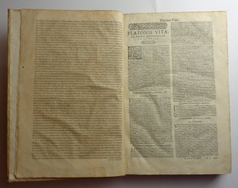 OMNIA D. PLATONIS OPERA tralatione Marsili Ficini, et Graecum codicem …